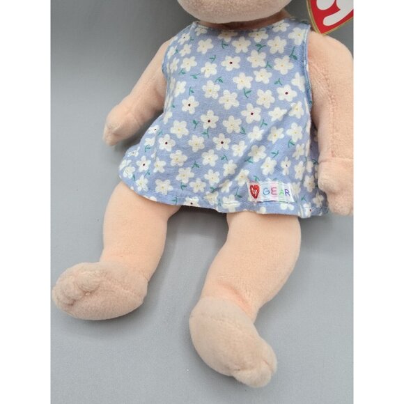 Ty Beanie Kids ANGEL 11" Doll Toy Blonde Hair Blue Floral Dress 2000 Vintage Tag - Picture 3 of 8